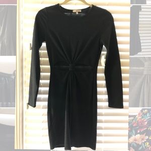 Black Waist Cut Out Dress